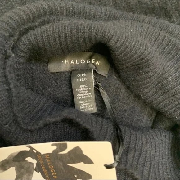 HALOGEN Cashmere Turtleneck Poncho - Picture 4 of 5